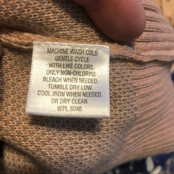 BAR III XS Peach Tan Pullover Crewneck Sweater Cheetah Angora Rabbit Hair Cotton - Picture 5 of 5